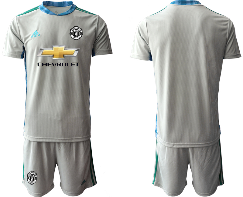 Men 2020-2021 club Manchester United grey goalkeeper Soccer Jerseys->manchester united jersey->Soccer Club Jersey
